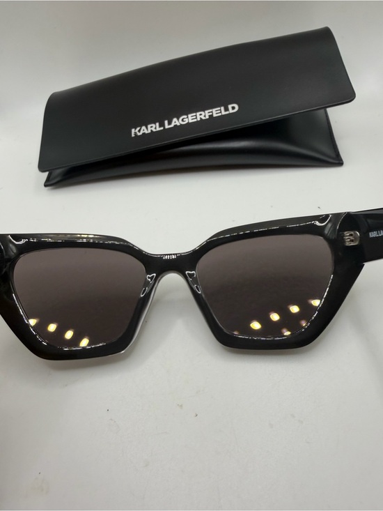 Karl Lagerfeld Black Oversized Cat-Eye Sunglasses main image 9